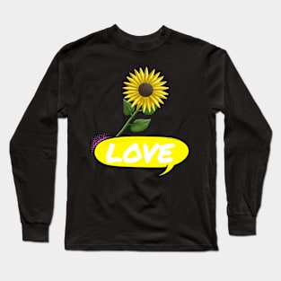 Sunflower Power, Yellow Flowers, Flower Lover Long Sleeve T-Shirt